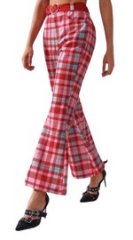  Bukser - Gizella - røde/lyserøde bukser med brede ben 💖